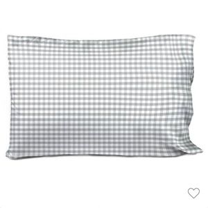 One NWT Saturday Park gray gingham standard size 20" x 30" pillowcase